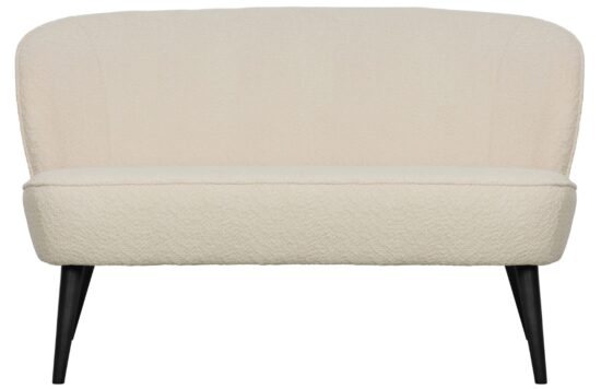 Hoorns Krémově bílá bouclé dvoumístná pohovka Norma 110 cm