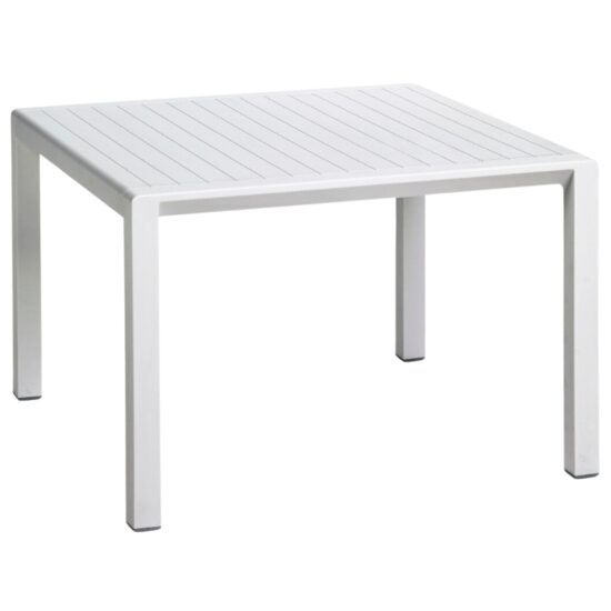 Nardi Bílý plastový zahradní konferenční stolek Aria 60 x 60 cm