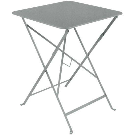 Popelově šedý kovový skládací stůl Fermob Bistro 57 x 57 cm