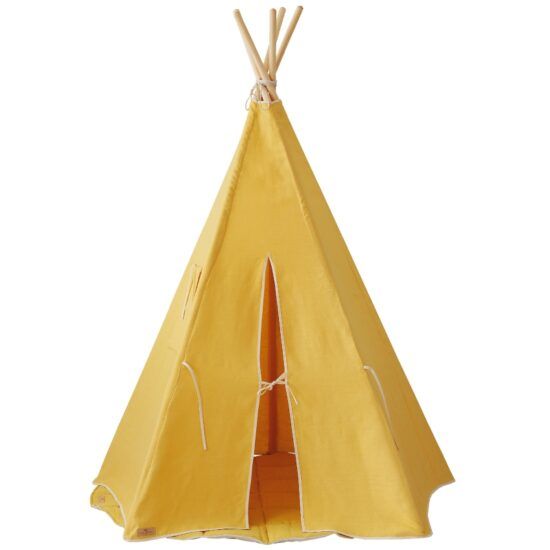Moi Mili Žlutý lněný teepee stan Apache 170 x 130 cm