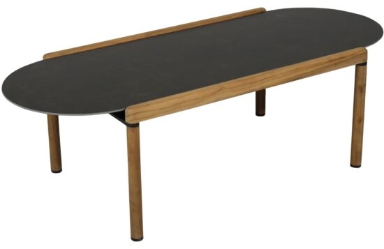 Antracitový keramický zahradní konferenční stolek No.107 Mindo 126 x 53 cm