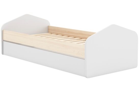 Bílá lakovaná dětská postel Marckeric Estefania 100 x 205