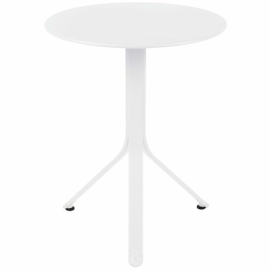 Bílý kovový stůl Fermob Rest'O Ø 60 cm