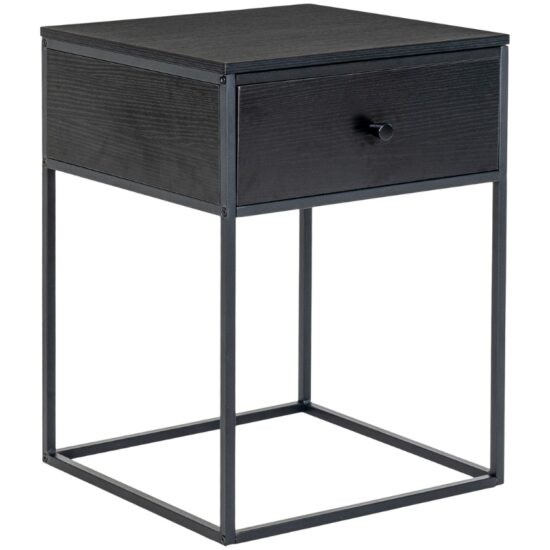 Nordic Living Černý kovový odkládací stolek Aphas 40 x 40 cm