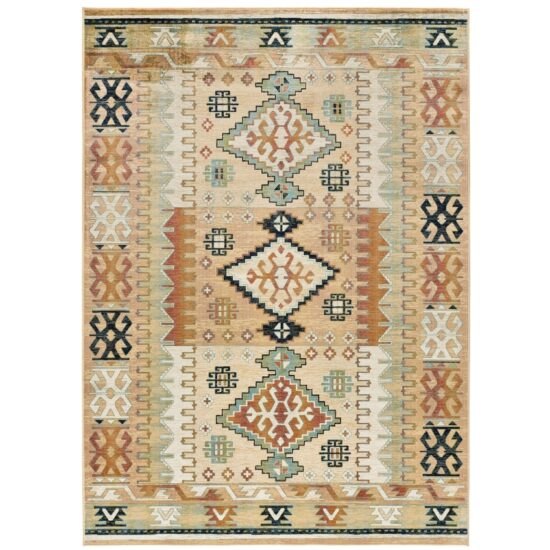 Universal XXI Béžový koberec s etno vzorem Universal Antalia 135 x 195 cm