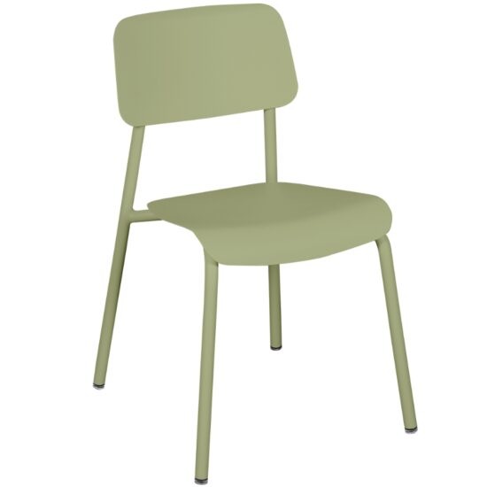 Světle zelená hliníková zahradní židle Fermob Studie
