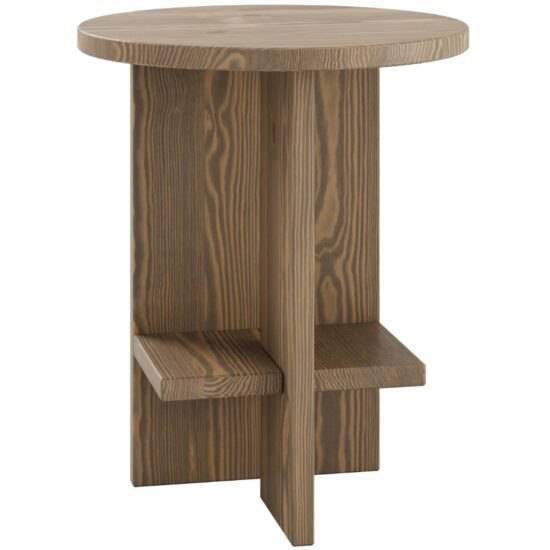 Hnědý dřevěný odkládací stolek Karup Design Rondure 45 cm